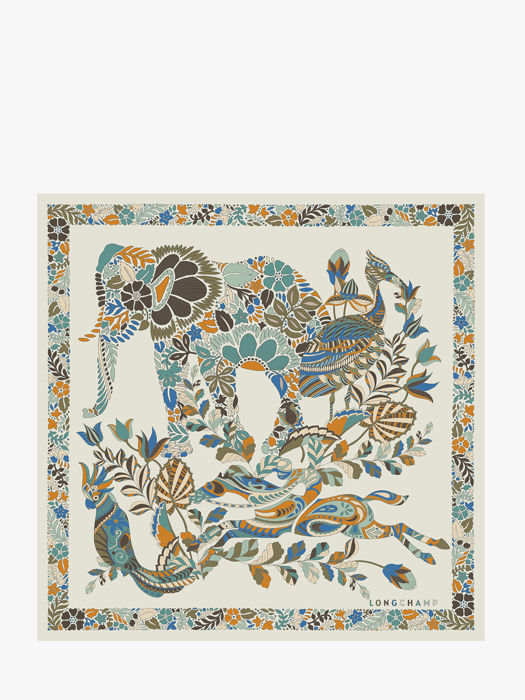 Longchamp Soie gots Scarves Beige