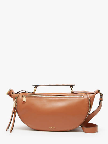 Medium Leather Origami Crossbody Bag Lancel Brown origami A12528