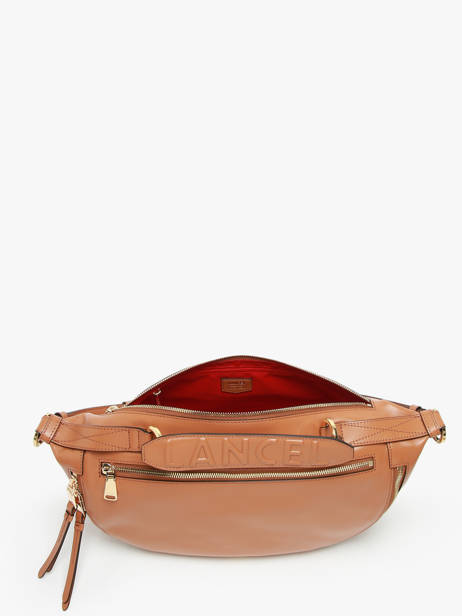 Medium Leather Origami Crossbody Bag Lancel Brown origami A12528 other view 2