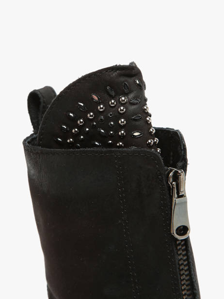 Boots Biker In Leather Metisse Black accessoires MA1009 other view 3