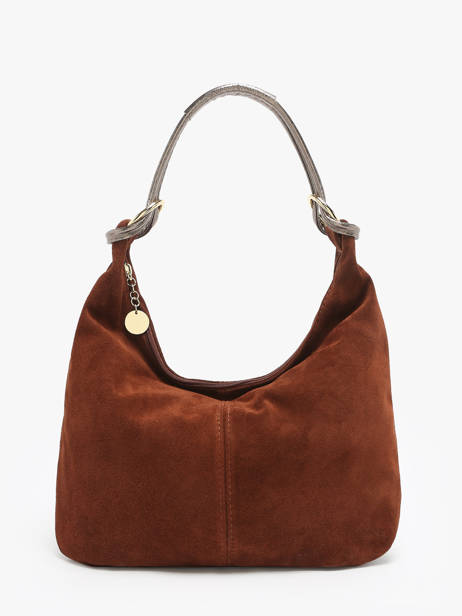 Shoulder Bag Velvet Milano Brown velvet VE24091