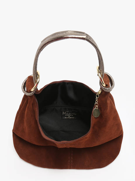 Shoulder Bag Velvet Milano Brown velvet VE24091 other view 3