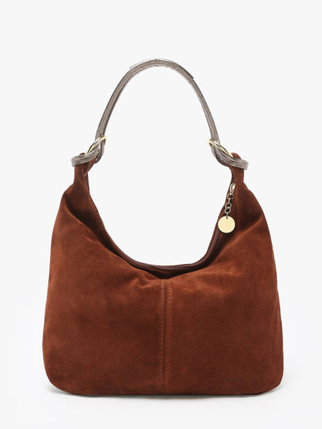 Shoulder Bag Velvet Milano Brown velvet VE24091 other view 4