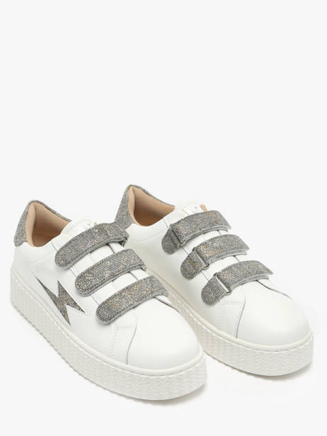 Sneakers Jane En Cuir Vanessa wu Gris accessoires BK2231AT vue secondaire 2