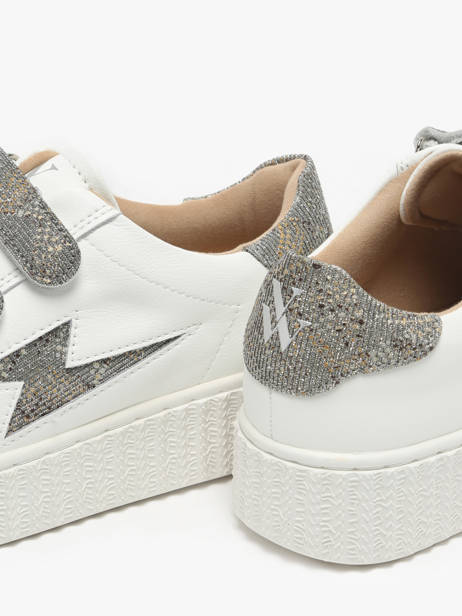 Sneakers Jane En Cuir Vanessa wu Gris accessoires BK2231AT vue secondaire 3