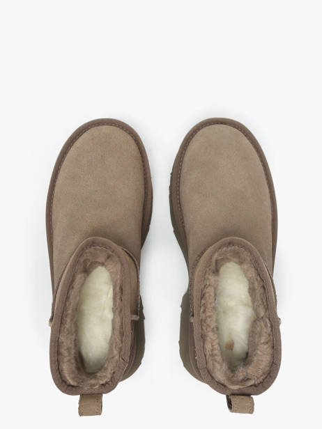 Platform Boots Classic Ultra Mini In Leather Ugg Brown accessoires 1158311 other view 4