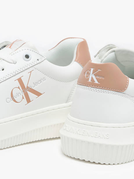 Sneakers En Cuir Calvin klein jeans Blanc accessoires 8230K6 vue secondaire 3