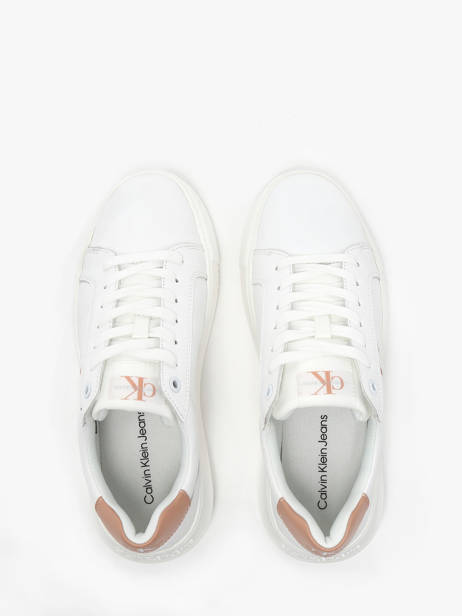 Sneakers En Cuir Calvin klein jeans Blanc accessoires 8230K6 vue secondaire 4