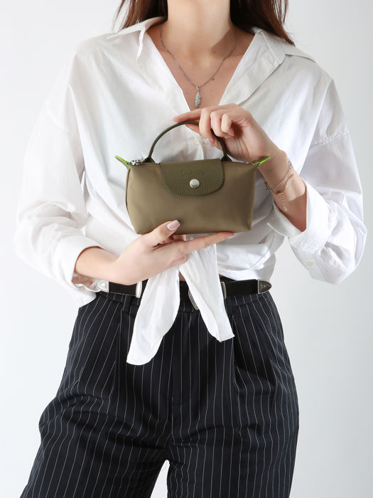 Longchamp Le pliage green Clutch / cosmetic case Green