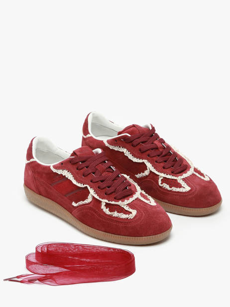Sneakers Tb.490 Crochet Burgundy In Leather Alohas Red accessoires 10082303 other view 2