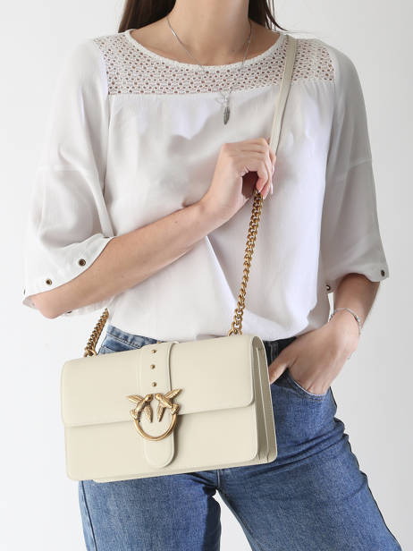 Shoulder Bag Love Bag Icon Leather Pinko Beige love bag icon A0F1 other view 1