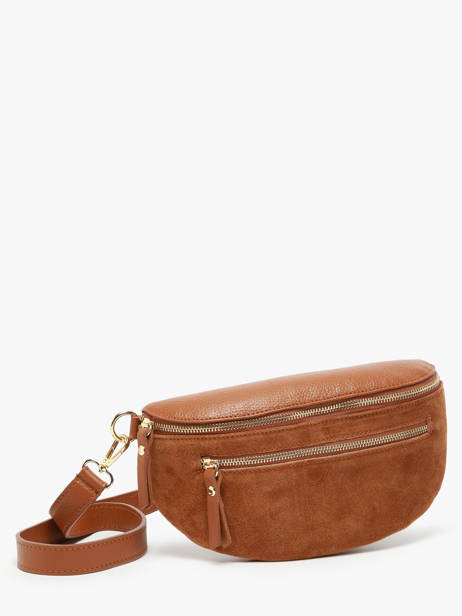 Sac Banane Milano Orange velvet caviar VC24111 vue secondaire 2
