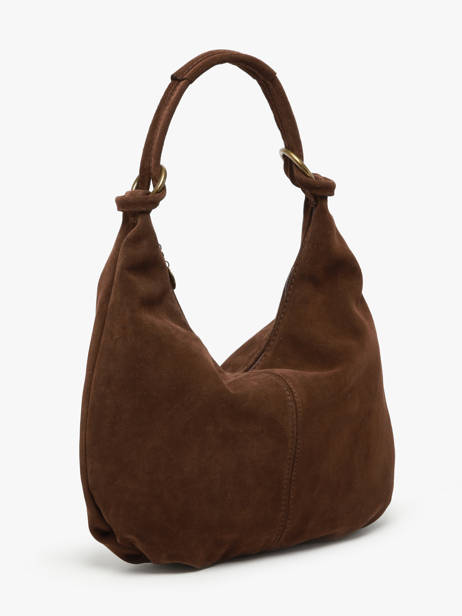 Sac Porté épaule Velvet Cuir Milano Marron velvet VE24111 vue secondaire 2