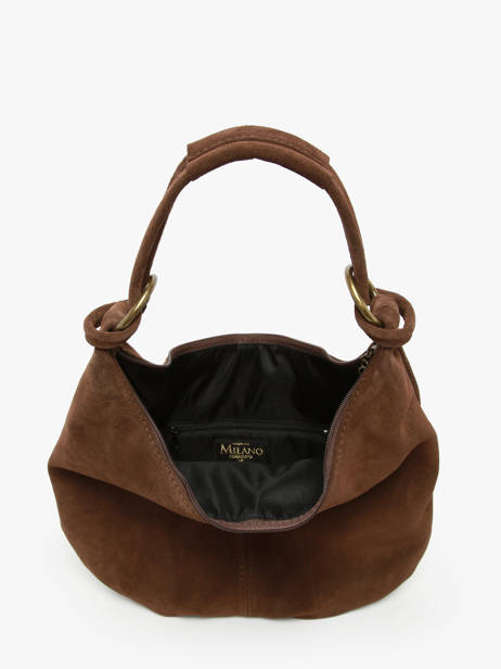 Sac Porté épaule Velvet Cuir Milano Marron velvet VE24111 vue secondaire 3