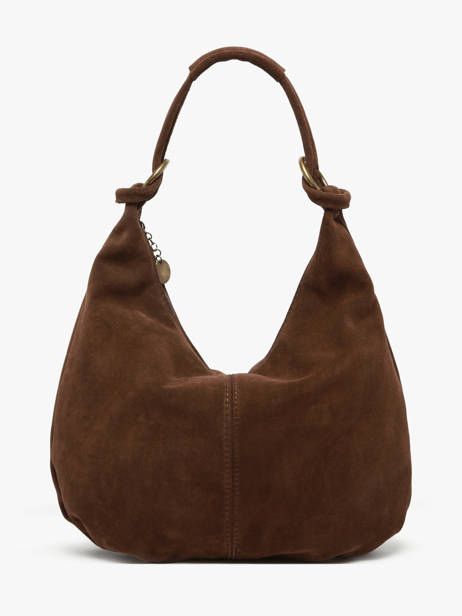 Sac Porté épaule Velvet Cuir Milano Marron velvet VE24111 vue secondaire 4