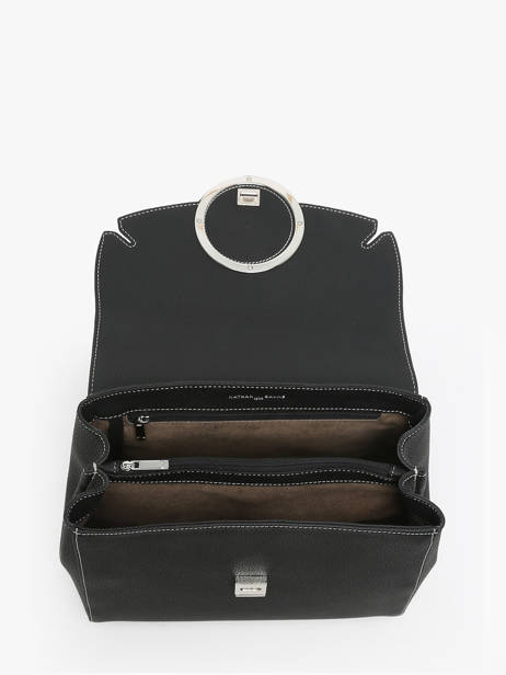 Sac Porté Main Ginkgo Cuir Nathan baume Noir ginkgo 1 vue secondaire 3
