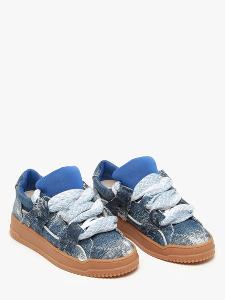 Sneakers Inna En Cuir Semerdjian Bleu accessoires INNAB337 vue secondaire 2