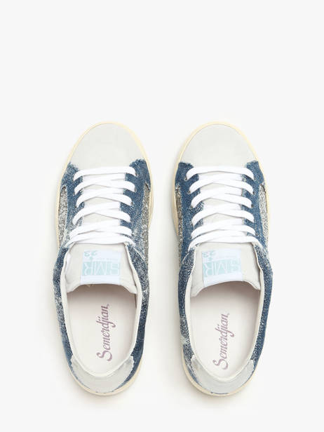 Sneakers Duck En Cuir Semerdjian Bleu accessoires DUCKB723 vue secondaire 4