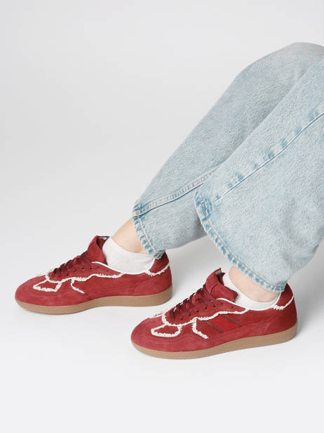 Sneakers Tb.490 Crochet Burgundy In Leather Alohas Red accessoires 10082303 other view 1