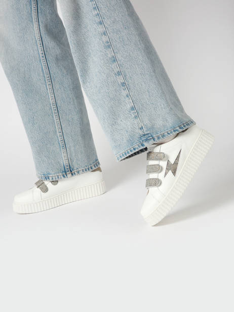 Sneakers Jane En Cuir Vanessa wu Gris accessoires BK2231AT vue secondaire 1