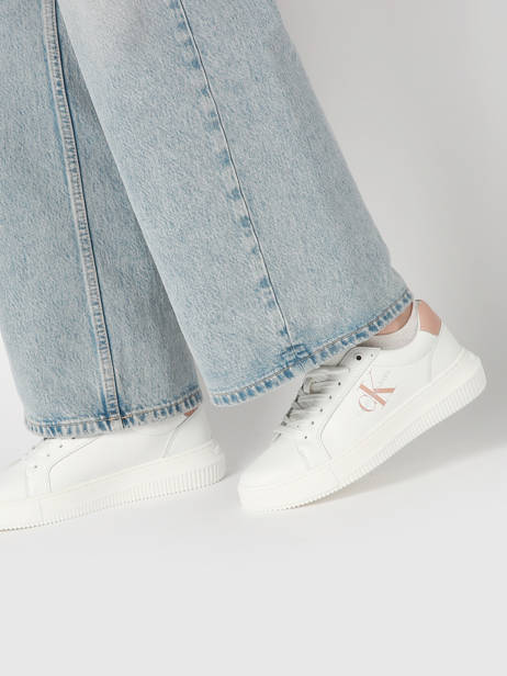 Sneakers En Cuir Calvin klein jeans Blanc accessoires 8230K6 vue secondaire 1