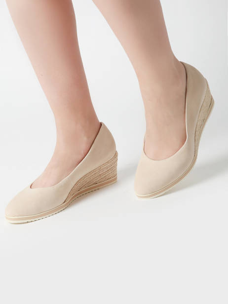 Pumps In Leather Tamaris Beige accessoires 42 other view 1