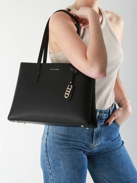 Shoulder Bag Saffiano David jones Black saffiano CM7468 other view 1