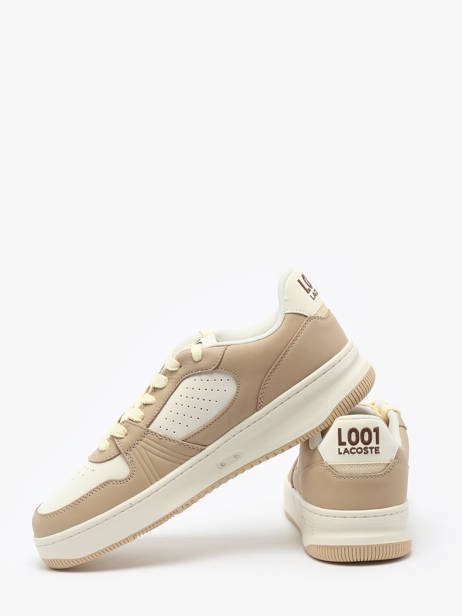Sneakers L001 In Leather Lacoste Beige men 9SMA0045 other view 3