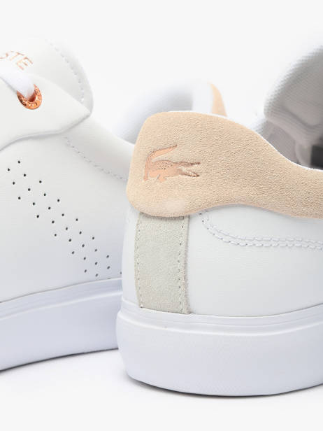 Sneakers Powercourt 2.0 In Leather Lacoste White accessoires 8SFA0003 other view 3