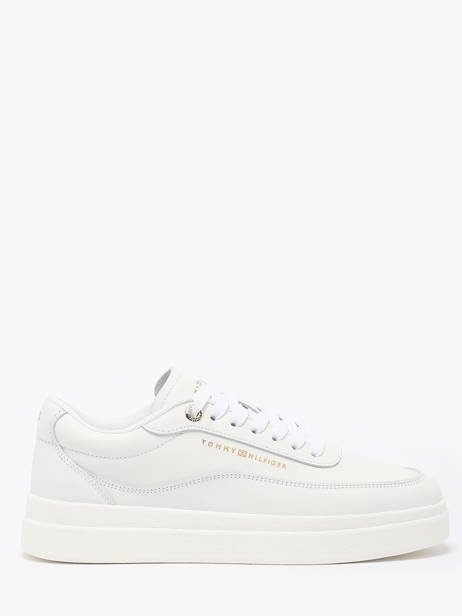 Sneakers In Leather Tommy hilfiger White accessoires 8800YBS