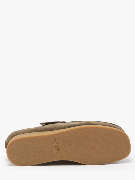 Derby Shoes Wallabee In Leather Clarks Green men 26180920 other view 5