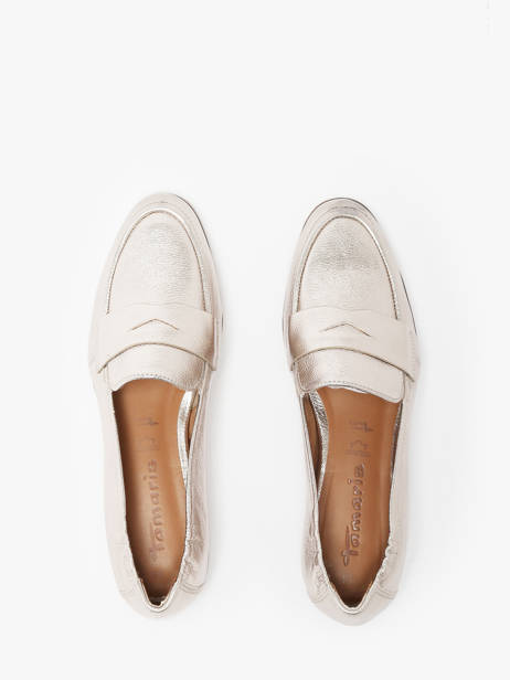 Mocassins En Cuir Tamaris Or accessoires 42 vue secondaire 4