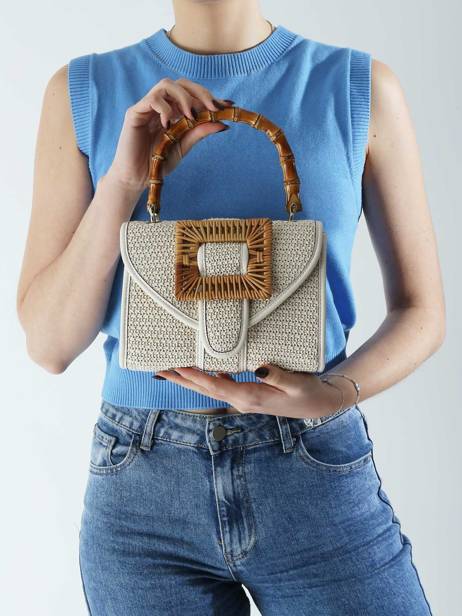 Crossbody Bag Celine With Bamboo Handle Laurent david White ld bags 956 other view 1