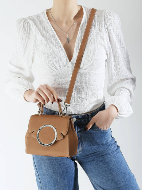 Leather Yumi Top Handle Bag Nathan baume Brown ginkgo 4 other view 1