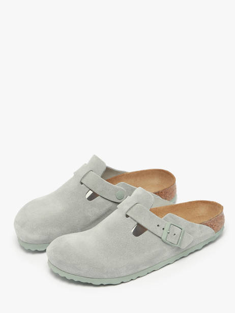 Mules Boston En Cuir Birkenstock Vert accessoires 1029214 vue secondaire 1
