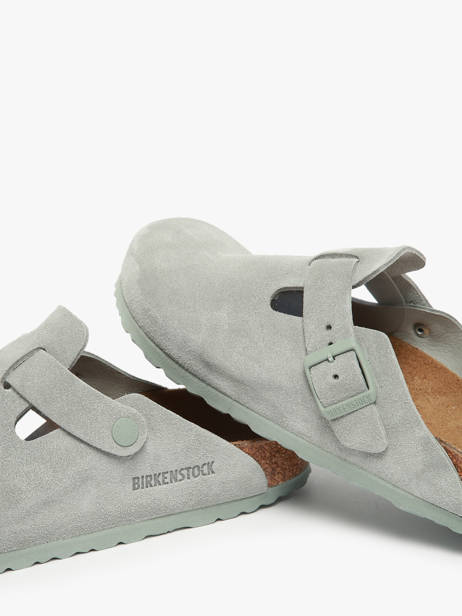 Mules Boston En Cuir Birkenstock Vert accessoires 1029214 vue secondaire 2