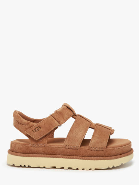 Sandals Goldenstar In Leather Ugg Brown accessoires 1137890