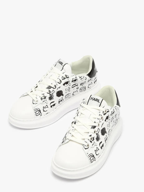 Sneakers Kapri Twin Nft En Cuir Karl lagerfeld Blanc accessoires KL62512T vue secondaire 3