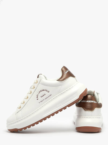 Sneakers Kapri Lug Maison En Cuir Karl lagerfeld Blanc accessoires KL67538M vue secondaire 3
