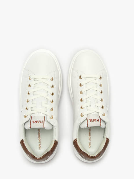 Sneakers Kapri Lug Maison En Cuir Karl lagerfeld Blanc accessoires KL67538M vue secondaire 4