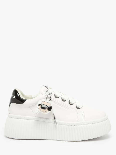 Sneakers Kreeper Low Nft Twin In Leather Karl lagerfeld White accessoires KL42376T