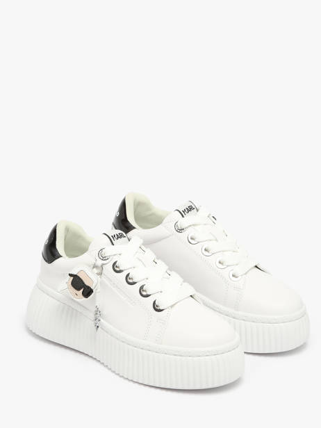 Sneakers Kreeper Low Nft Twin In Leather Karl lagerfeld White accessoires KL42376T other view 2