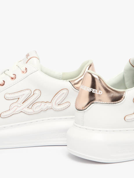 Sneakers Kapri Signiature Embossed In Leather Karl lagerfeld White accessoires KL62511A other view 3