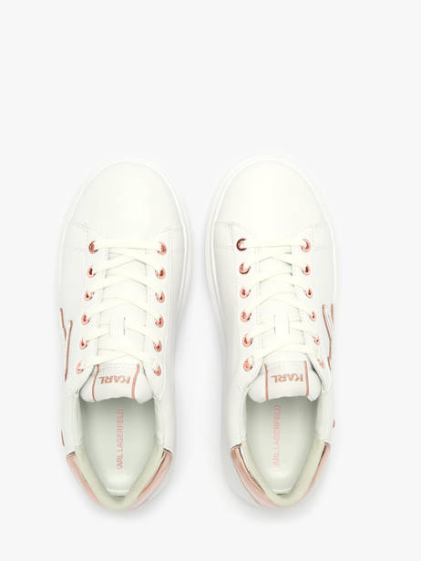 Sneakers Kapri Signiature Embossed In Leather Karl lagerfeld White accessoires KL62511A other view 4