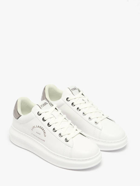 Sneakers Kapri Maison Karl In Leather Karl lagerfeld White accessoires KL62538K other view 2