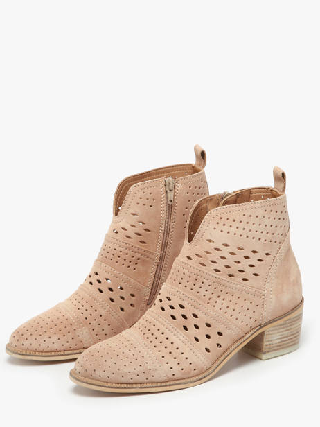 Bottines à Talon Nelly En Cuir Alpe Marron accessoires 53911152 vue secondaire 2
