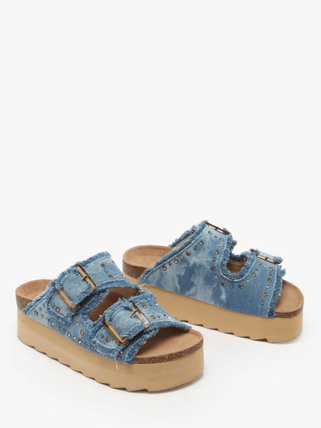 Slippers Fusbett Platform Colors of california Blue accessoires HCBES41 other view 1
