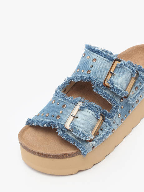 Slippers Fusbett Platform Colors of california Blue accessoires HCBES41 other view 2