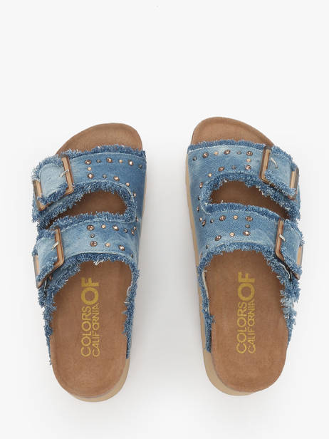 Slippers Fusbett Platform Colors of california Blue accessoires HCBES41 other view 3
