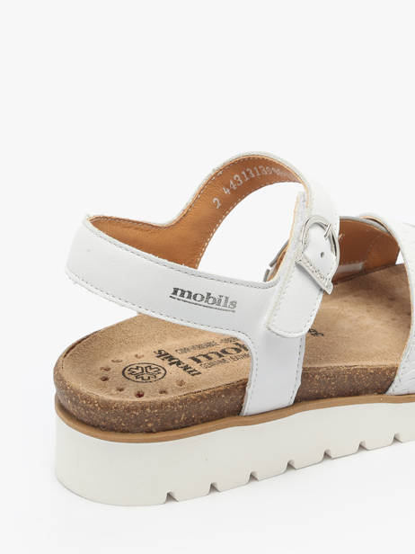 Sandals Thina In Leather Mephisto White accessoires P5146718 other view 2